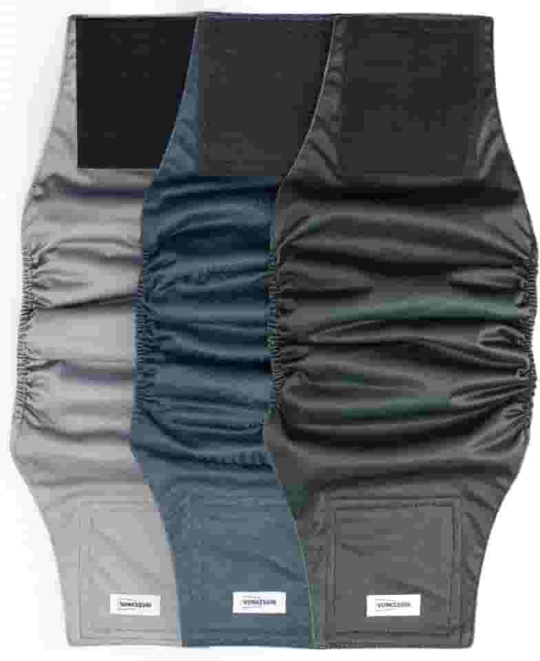 Fraldas laváveis para cães machos pequenos, reutilizáveis, 3 unidades, envoltórios de xixi para cães machos pequenos de alta absorção