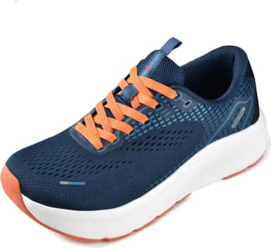 Sapatos masculinos com bico largo, suporte de arco, tênis de largura larga para corrida, caminhada, tênis, ortopédico, fascite plantar, treino, com sola grossa acolchoada zero drop