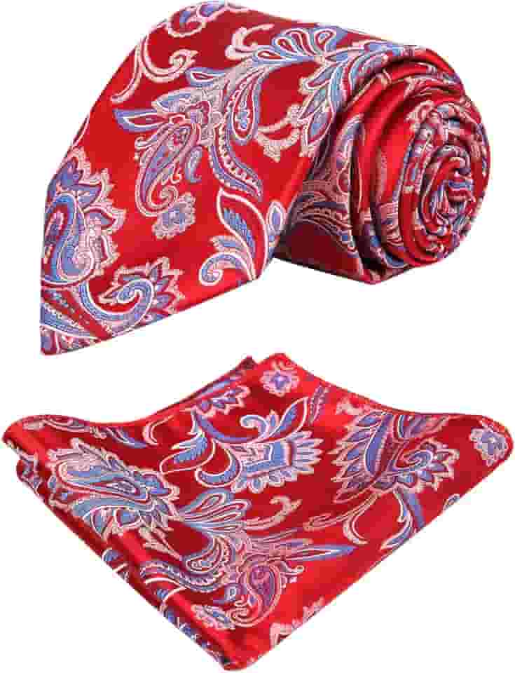 Conjunto de gravata floral casual com gravata Paisley