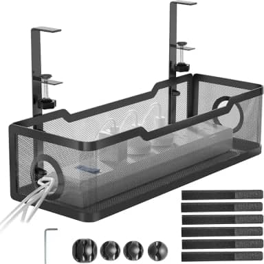 Organizador de Cabos, Organizador de Fios Sem PerfuraçãO, AjustáVel Organizador de Cabo, Organizador de Cabos E Fios Mesa, Calha Organizadora de Cabo, Organizador de Fios E Cabos, Esconder Fios