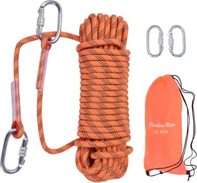 LZ.MZXU Corda de escalada, corda de escalada estática de 12 mm, 10 m, 20 m, 30 m, 50 m, corda de escalada ao ar livre, corda de rapel, corda de paraquedas de resgate de incêndio