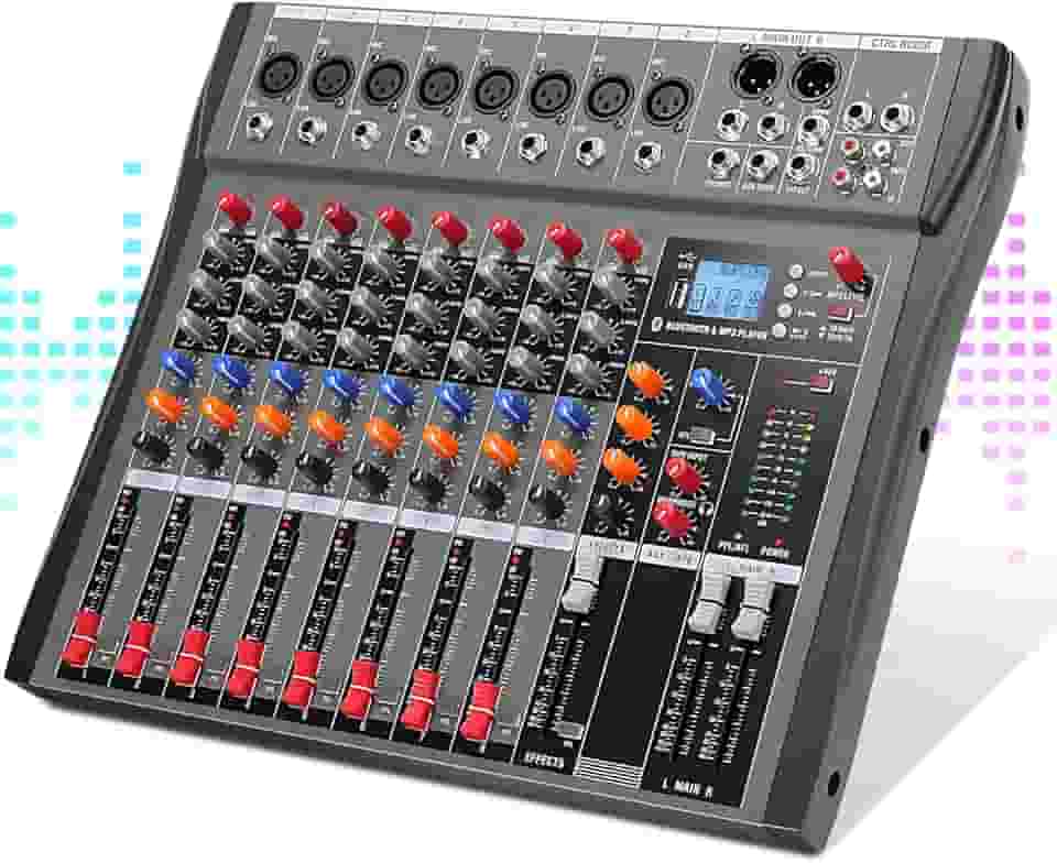 Console de Mistura, Mesa de Som, Mesa de Som Digital, Mesa de Som 8 Canal, Mesa Som, Banda de Áudio de Dj, Entrada Usb, Misturador Profissional
