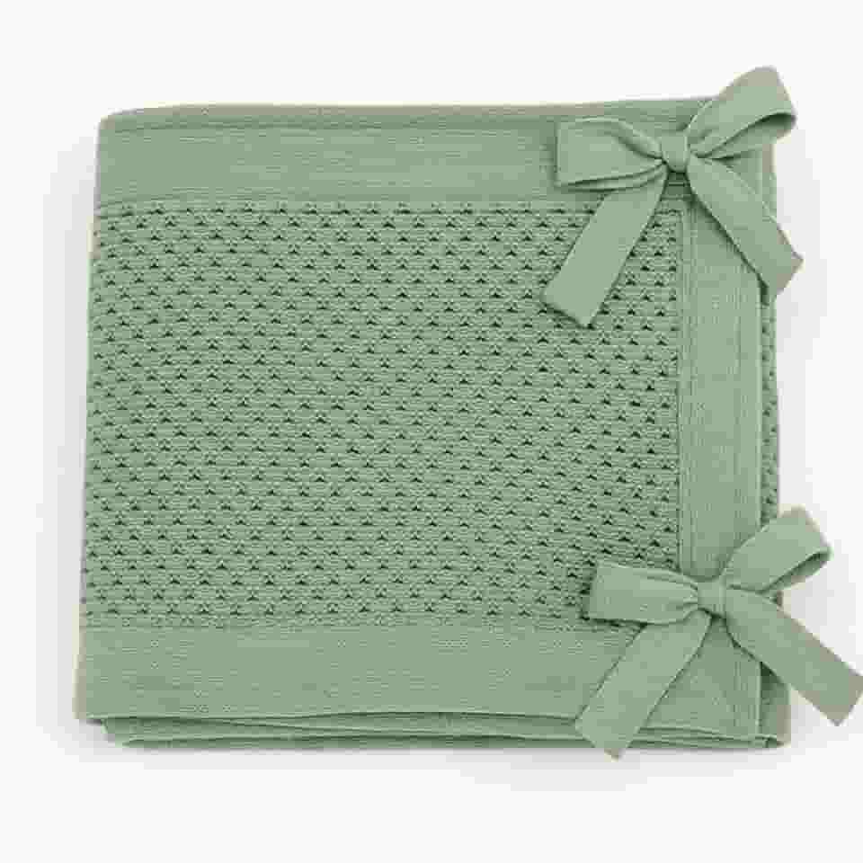 Tela Protetora de Berço Respirável 4 Lados Flow em Tricot de Algodão Sustentável Verde Oliva – Aime Baby