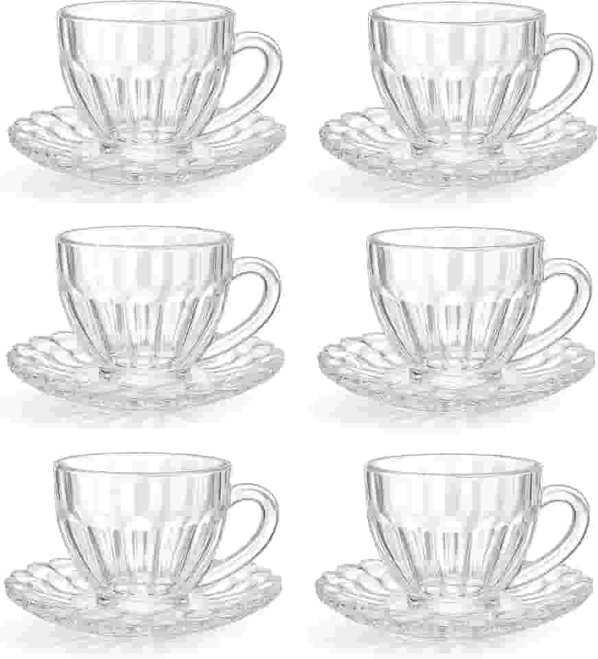 Jogo De Xícaras De Vidro Para Café Brasiliano 110ml 12 Peças