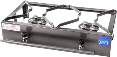 Fogao Camping 2 Bocas Alta Pressao Com Mangueira E Registro Tron Fogao Camping 2 Bocas Alta Pressao C/Mangueira E Registro Grafite