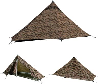 TENPLAY Tenda ultraleve, 1 pessoa, barraca de acampamento para mochilão, barraca de mastro de trekking, 4 estações, leve, nylon, impermeável 5000 mm, parede dupla, compacta, fácil de montar, portátil,