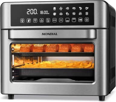 Fritadeira Air Fryer Forno Oven Digital 25L, Mondial, Preto/Inox, 2200W, 220V - AFO-25L-BI