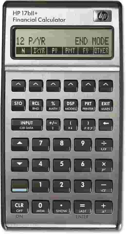 Calculadora financeira HP 17BIIPLUS 17bII+, LCD de 22 dígitos