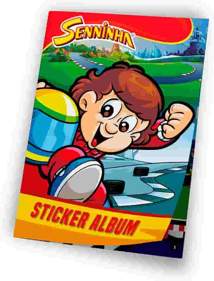 Topps - Kit Álbum Senninha Completo com 128 figurinhas