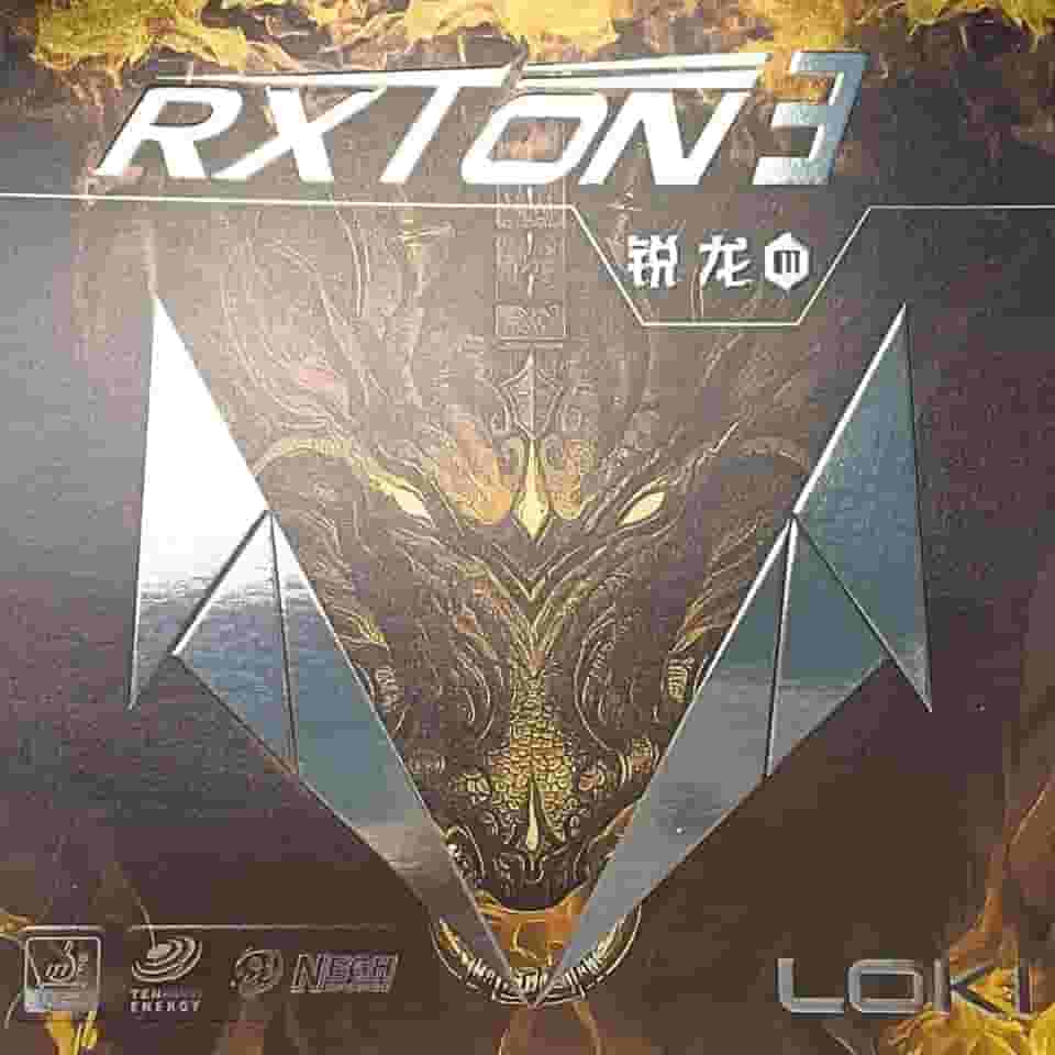 Borracha Rxton 3 para Tênis de Mesa, Atacante, 2.1mm, Selo ITTF, Velocidade e Efeito Máximos, Vermelha