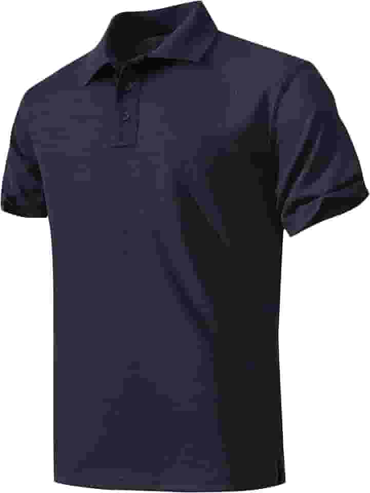 Camisa polo masculina de secagem rápida de manga curta para golfe tênis diária casual gola camiseta