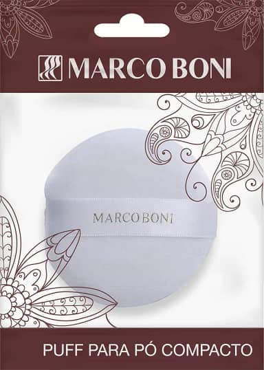 Marco Boni Puff Para Aplicação De Pó 8450 Branco 1 Unidade