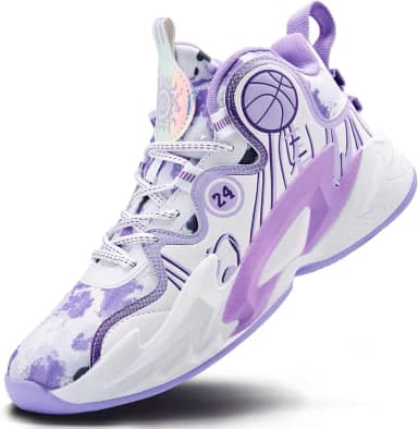 Tênis de basquete masculino de cano alto com suporte aprimorado para tornozelo e sola de borracha antiderrapante