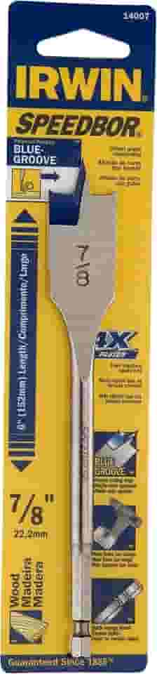 IRWIN Broca Chata para Madeira de 7/8 Pol. x 6 Pol. (22mm x 152mm) IW14007