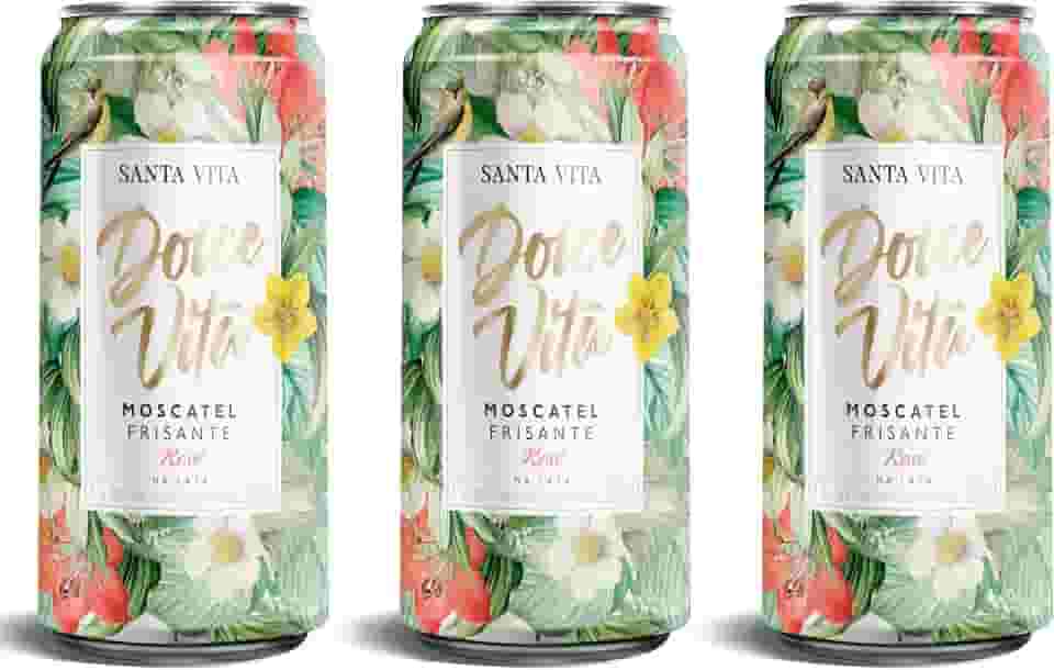 Vinho Rose Frisante Santa Vita Moscatel Lata 269ml (3 Unidades)