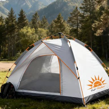 Barraca de Camping Automática 2 Pessoas,Impermeável com Proteção UV e Resistente a Chuva e Vento