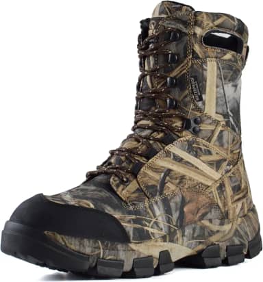 Botas masculinas leves de caça, impermeáveis, isoladas, antiderrapantes, botas de inverno, camufladas, duráveis, para uso ao ar livre, para agricultura, pesca, jardinagem, trilhas, Verde, 40
