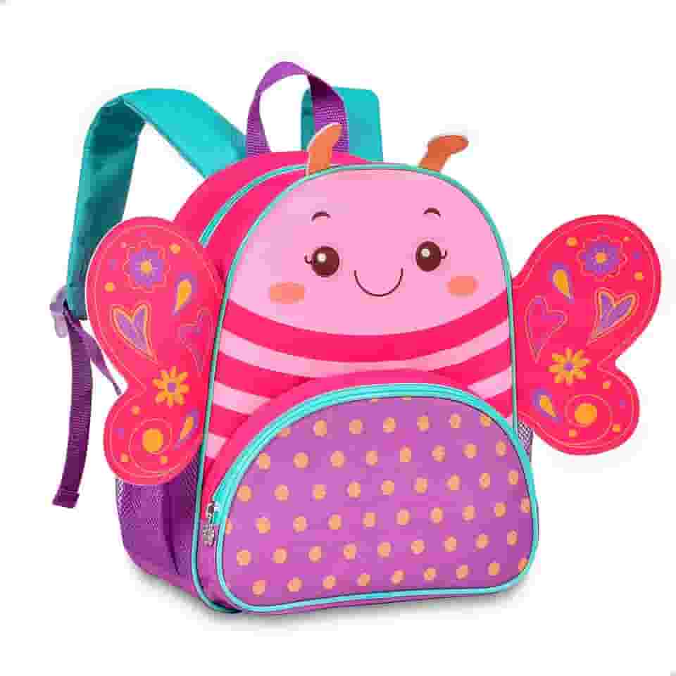 Mochila De Costas Borboleta Infantil Zoo Pets Clio (Rosa)
