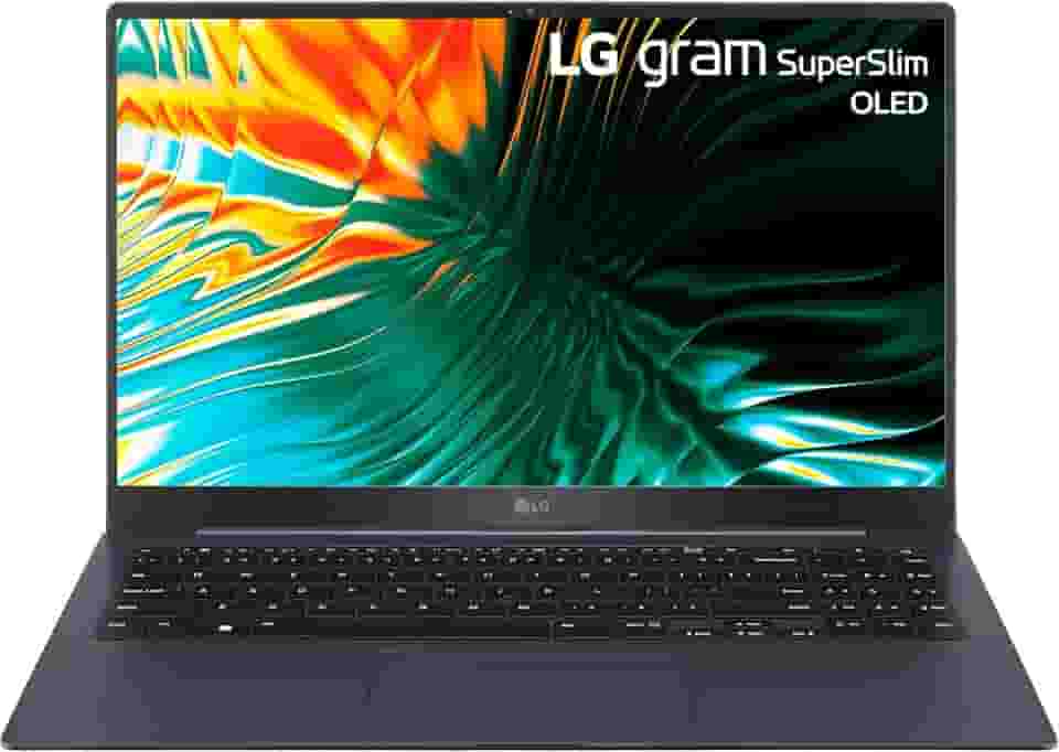 LG Notebook gram Superslim de 15,6 polegadas, fino e leve, Intel Evo Edition - Intel Core Ultra 7, 16 GB de RAM, SSD de 1 TB com tela OLED, preto