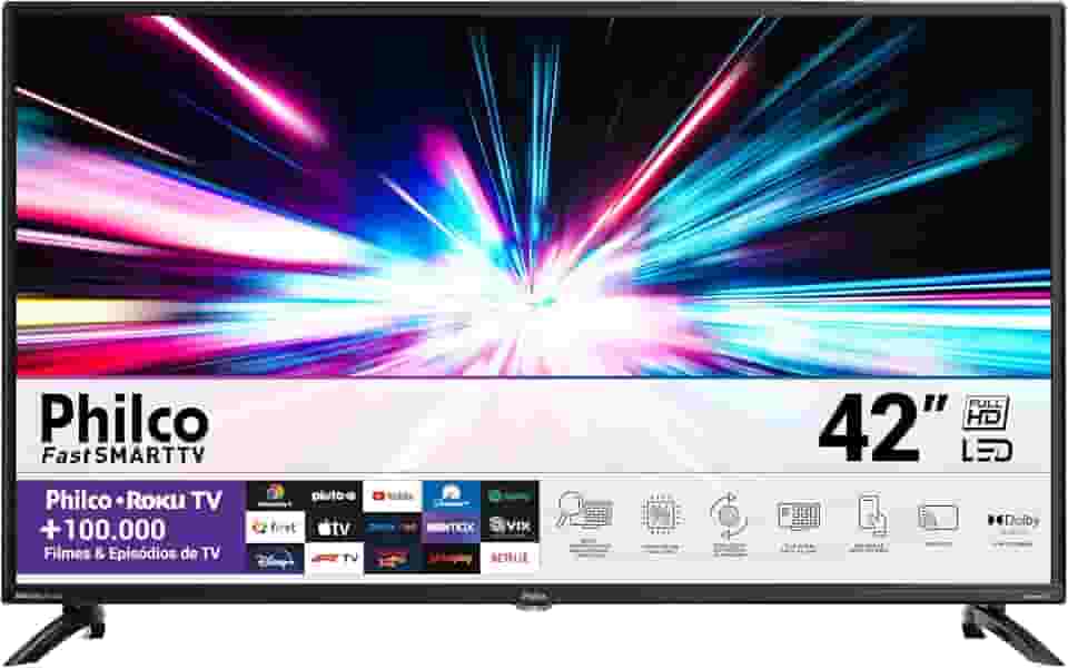 Smart TV 42' Philco PTV42G6FR2CPF Roku TV LED Dolby Áudio