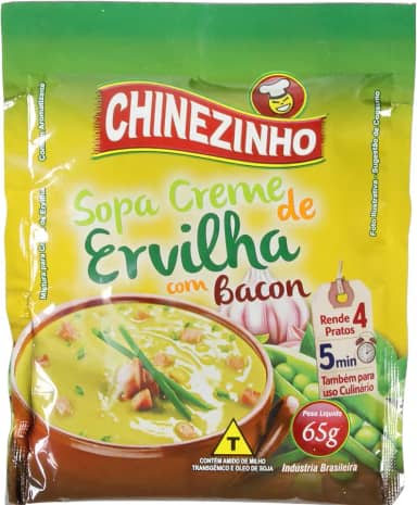 Chinezinho Sopa De Creme De Ervilha Com Bacon 45 Gramas