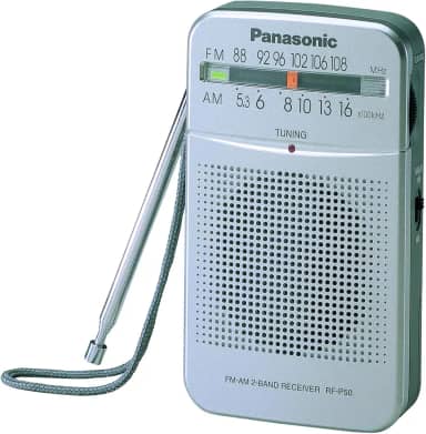 Rádio de bolso Panasonic AM/FM RF-P50 WLM