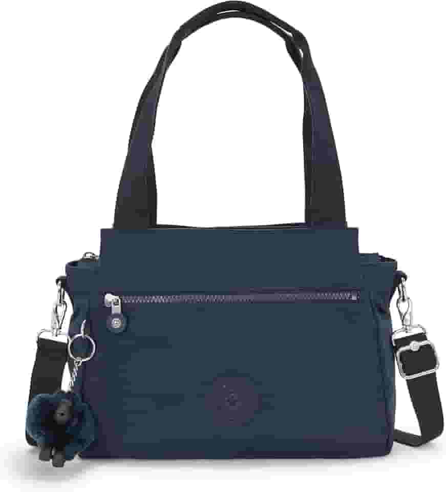 Kipling Bolsa de ombro metálica Elysia, Azul Bleu, 11.5"L x 9"H x 5"D