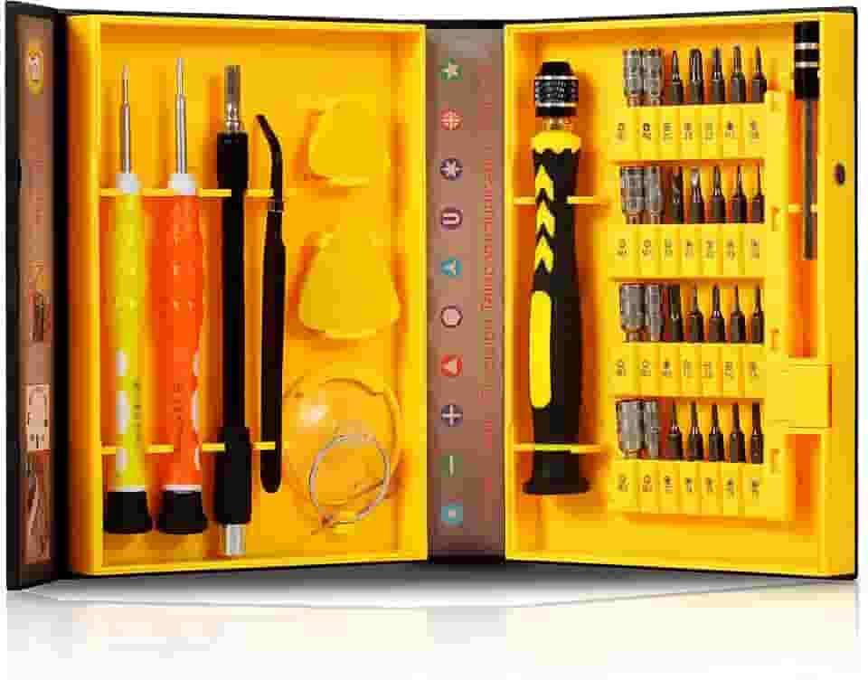 Kit Ferramentas de Chaves Jogo com 38 Peças para Abrir e Reparar Celular Notebook com Torx Fenda Pinça Palheta