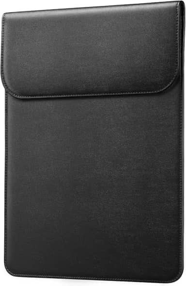 JETech Capa Fina para Laptop para MacBook Air 13 Polegadas (M4/M3/M2) 2022-2025, MacBook Pro 13 Polegadas (M2/M1) 2016-2022, Capa Couro PU (Preto)