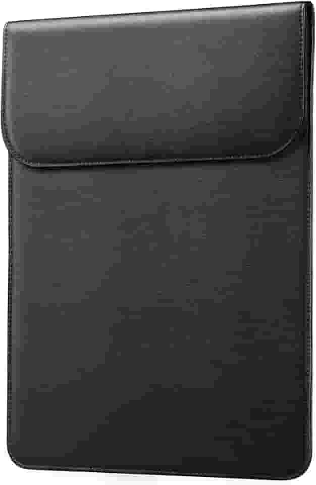 JETech Capa Fina para Laptop para MacBook Air 13 Polegadas (M4/M3/M2) 2022-2025, MacBook Pro 13 Polegadas (M2/M1) 2016-2022, Capa Couro PU (Preto)