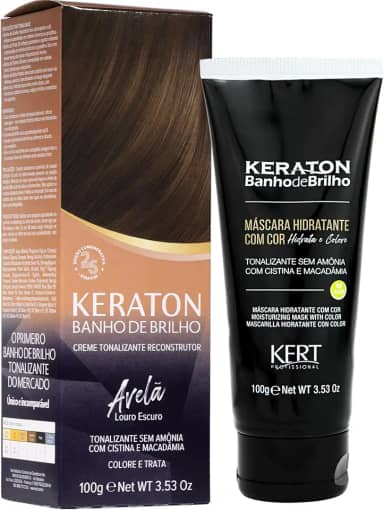 Keraton Tonalizante Banho de brilho 100g Avelã Louro escuro