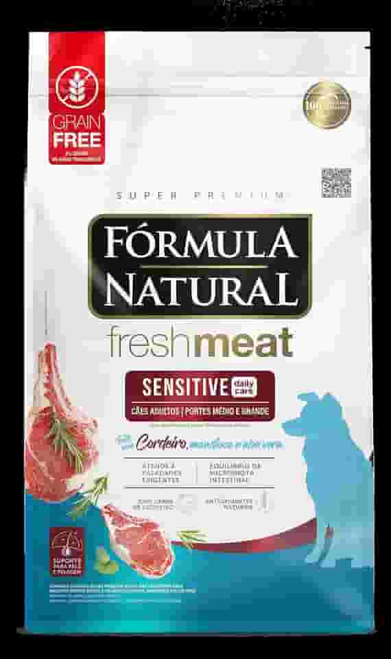 Ração Para Cães Fresh Meat Sensitive Porte Médio E Grande 12kg Fórmula Natural