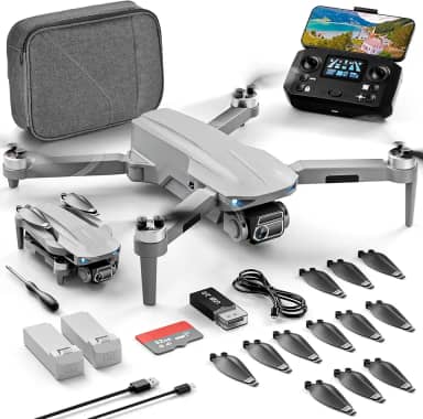 HHD Drone com câmera 4K para adultos iniciantes, transmissão FPV dobrável de 249 g, cartão SD de 32 GB incluído, quadricóptero RC, motor sem escova, retorno inteligente para casa, modo headless e 2