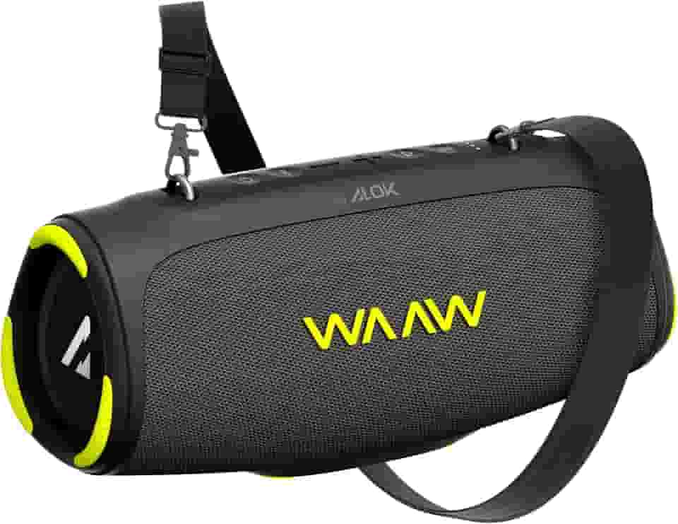 WAAW by ALOK Caixa de Som Bluetooth BOOM 110 À Prova D'Água e Até 26 Horas de Autonomia, Boombox Tecnologia TWS 40W RMS