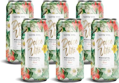 Vinho Rose Frisante Santa Vita Moscatel Lata 269ml (6 unidades)