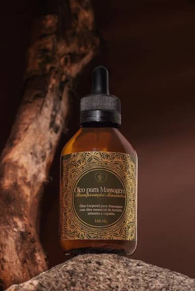 Óleo para Massagem Recuperação Muscular Anti-Inflamatório Alívio da Dor com Aromaterapia Óleos Essenciais de Hortelã-Pimenta e Copaíba