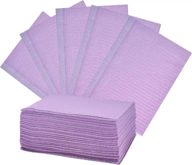 Tapete de unha descartável - 25 peças de toalhas de mesa roxas de arte de unhas à prova d'água 3 folhas de papel almofadas limpas para salão de beleza tatuagem de manicure