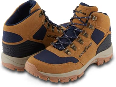 Everest Bota de caminhada masculina de cano alto para trabalho e neve, impermeável e respirável para uso ao ar livre