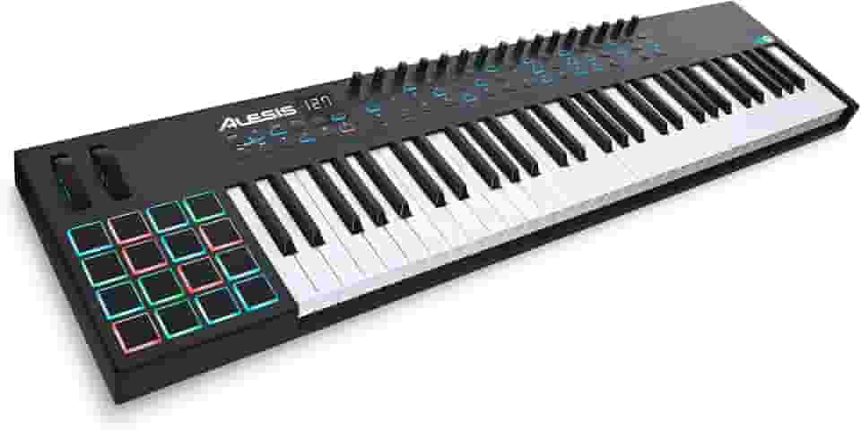 Alesis Vi61 | Controlador De Teclado USB MIDI De 61 Teclas Com 16 Pads, 16 Botões Rotativos Atribuíveis, 48 Botões E Software De Produção MIDI Out Plus De 5 Pinos Incluído 61 Chaves