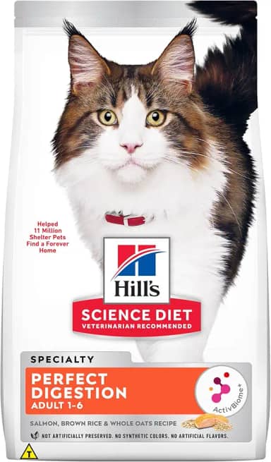 Ração Hill's Science Diet Digestão Perfeita para Gatos Adultos Sabor Salmão - 1.5kg