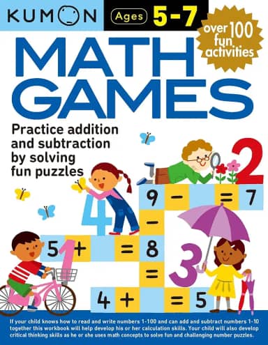 Kumon Math Games: Practice Addition and Subtraction by Solving Fun Puzzles; Ages 5-7