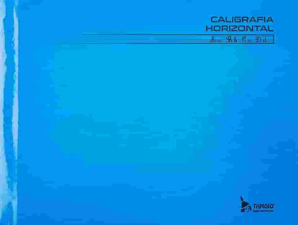 Caderno de Caligrafia, Brochura, Tamoio, Capa Dura, Horizontal, 1/4, Azul, 48 Folhas, Unidade