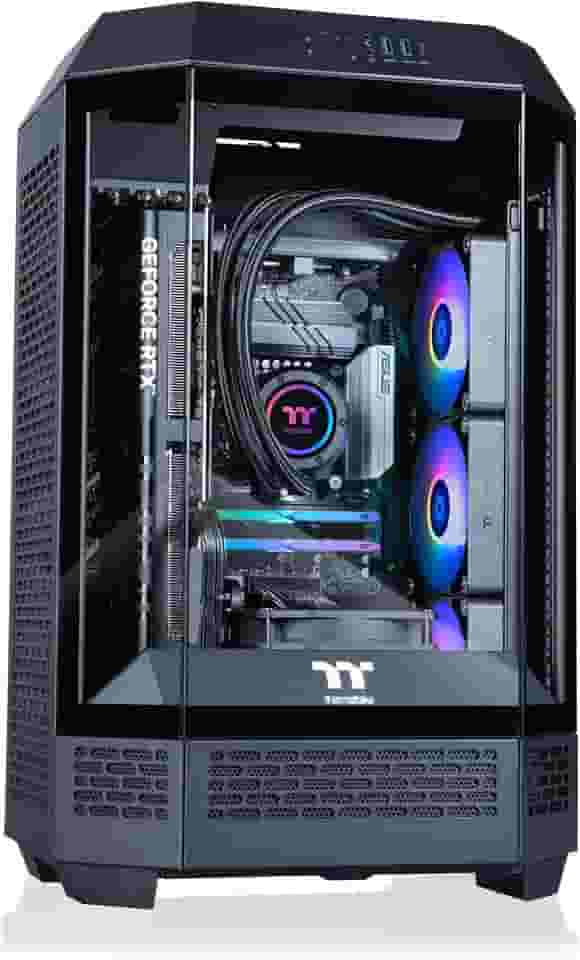 Thermaltake LCGS Reactor i1470 Desktop para jogos (Intel Core™ i9-14900KF, 32GB 6000MT/s DDR5 RGB Memory, NVIDIA GeForce® RTX 5070, 1TB NVMe M.2, WiFi, Windows 11) T3BK-B760-570-LCS