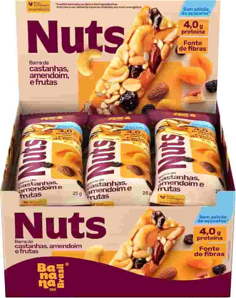 Banana Brasil - Barra De Castanhas Nuts Frutas - (12 Unidades com 25g)