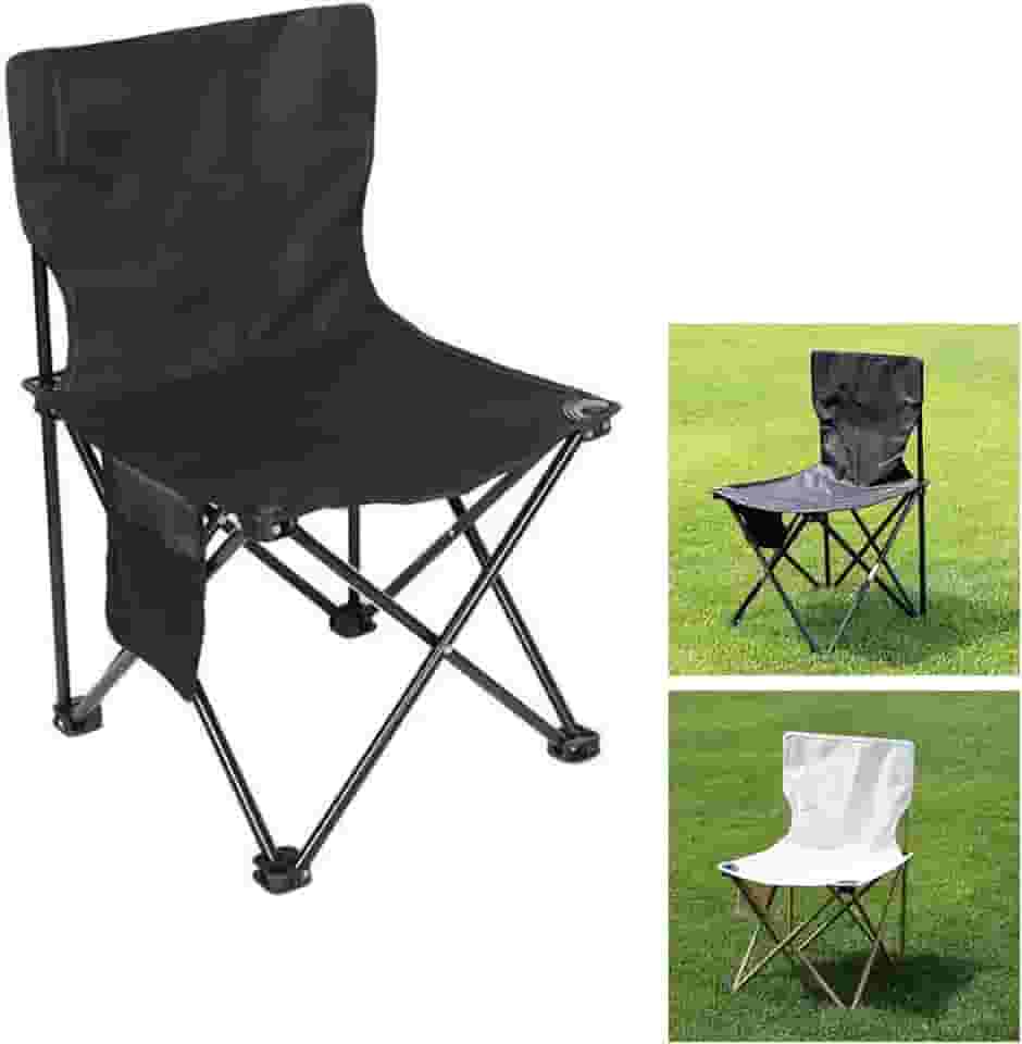 Cadeira Dobrável Portátil para Praia, Camping e Pesca com Bolsa e Bolso Lateral – Até 120kg