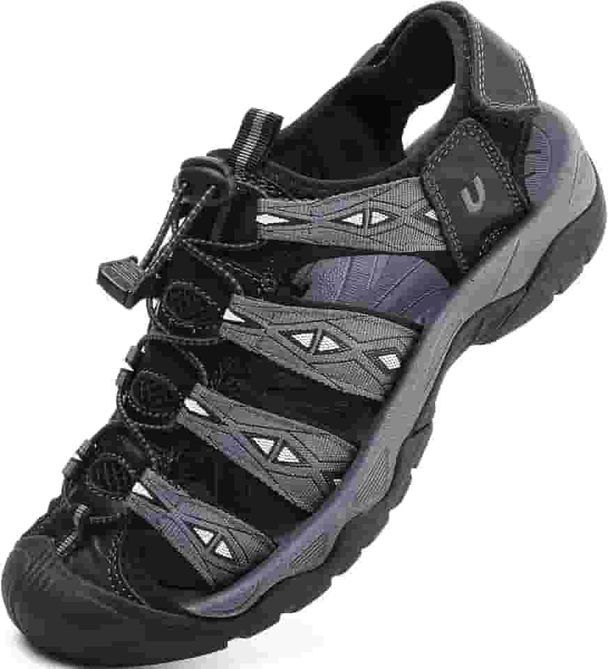 YASOWIN Sandálias Femininas Esportivas Para Caminhada, Bico Fechado, Verão, Atléticas, Aventura, Leves, Confortáveis, Praia, Calçados Aquáticos