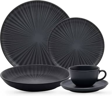 Oxford Aparelho De Jantar 20 Peças Flat Ônix