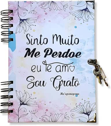 Diário Espiral Com Cadeado Com Pauta - Ho' Ponopono