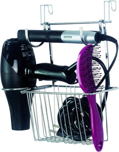 Passerini, Organizador Banheiro Porta Secador de Cabelo Suporte Cromado Chapinha e Escova