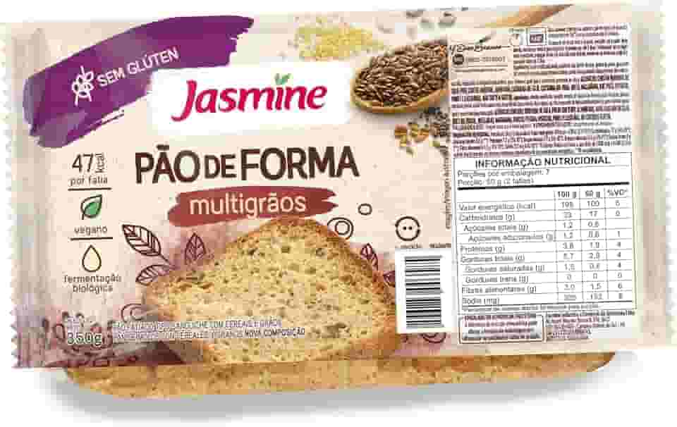 Jasmine Pão de Forma Multigrãos Sem Glúten 350g